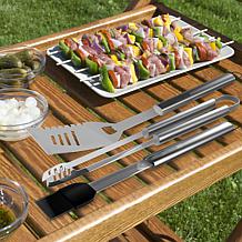 Hastings Home Stainless-Steel 16-Piece BBQ Grill Set