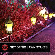 Haunted Hill Farm 1-Ft. Lantern Stakes with Lights, Set of 6