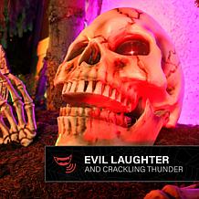 Haunted Hill Farm 1.3-Ft. Giant Talking Skeleton with Hands