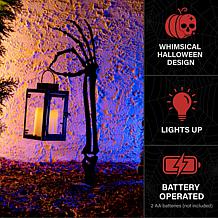 Haunted Hill Farm 2.3-Ft. LED Zombie Hand with Lantern & Stake for ...
