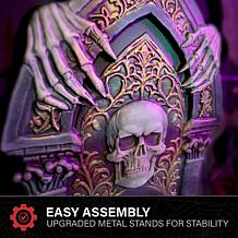 Haunted Hill Farm 4-Ft. Animated Reaper with Tombstone Animatronic