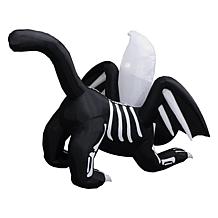 Haunted Hill Farm 5' Tall Pre-lit Inflatable Black Cat Bat and Ghost
