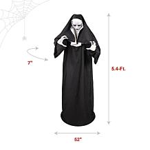 Haunted Hill Farm 5.4-Ft. Standing Jump Scare Nun Animatronic