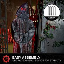 Haunted Hill Farm 5.4-Ft. Standing Jump Scare Witch Animatronic