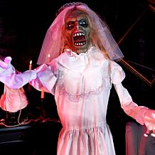 Haunted Hill Farm 5.5-Ft. Standing Double Face Bride Animatronic