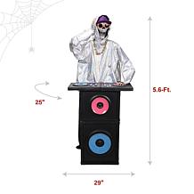 Haunted Hill Farm 5.6-Ft. DJ Skeleton Animatronic
