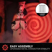 Haunted Hill Farm 5.6-Ft. Standing Pop-Up Clown Animatronic