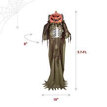 Haunted Hill Farm 5.7-Ft. Standing Pop-Up Head Pumpkin Man Animatronic