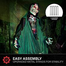 Haunted Hill Farm 7.1-Ft. Standing Animated Reaper Animatronic