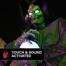 Haunted Hill Farm 9.8-Ft. Towering Witch with Magic Ball Animatronic
