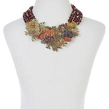 Heidi Daus "Bouquet Garni" Crystal 3-Row Beaded Necklace