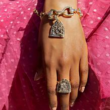 Heidi Daus Chantilly Royale Textured Crystal Dangle Bracelet