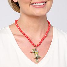 Heidi Daus Critter Crazy Crystal and Enamel Pendant and Necklace