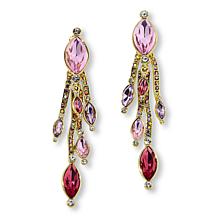 Heidi Daus "Falling Waters" Glass and Crystal Earrings