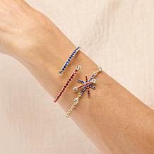 Heidi Daus "Fire Flower" 2-Piece Crystal Bracelet Set