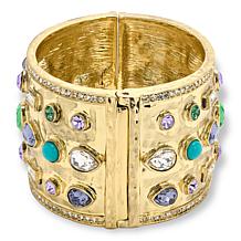 Heidi Daus Grand Cross Goldtone Bangle Bracelet