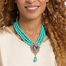 Heidi Daus Heart of My Heart Goldtone Bead Necklace