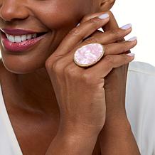 Heidi Daus Heidi Illustrated Simulated Mother-of-Pearl Solitaire Ring
