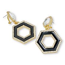 Heidi Daus Hex Appeal Crystal-Accented Drop Earrings