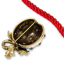 Heidi Daus Holly Jolly Crystal Ornament Pendant/Pin with Cord Necklace