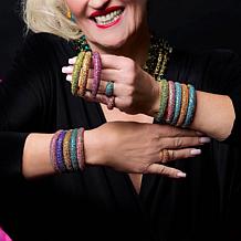 Heidi Daus Hugs from Heidi Crystal Hinged Bangle Bracelet