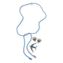 Heidi Daus Lariat Necklace, Stud Earrings and Pin Set