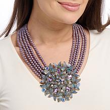 Heidi Daus Living Butterfly 17" Multicolor Crystal Drop Necklace