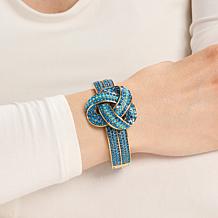 Heidi Daus Love Me Knot Crystal Cuff Bangle Bracelet