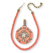 Heidi Daus Newport Chic Grande Crystal & Enamel Pendant with Necklace