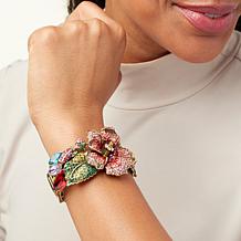 Bracelet Jonc Heidi Daus Avec Cristaux Multicolores - Bronze - Style Bollywood - Neuf Sans Emballage