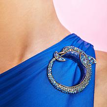 Heidi Daus Playful Porpoise Crystal-Encrusted Pin