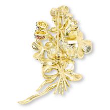 Heidi Daus Pocket Full of Posey Multicolor Crystal Goldtone Pin