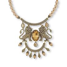 Heidi Daus Queen of the Jungle Simulated Pearl Beaded Drop Necklace