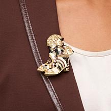 Heidi Daus "Rodeo Rhapsody" Crystal and Enamel Pin