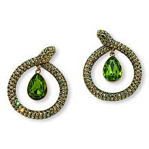 Heidi Daus "Serpentina" Glass and Crystal Earrings