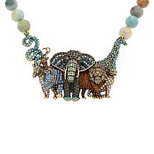Heidi Daus Sparkling Safari Crystal and Amazonite Bead Necklace