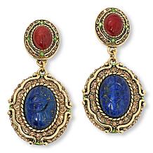 Heidi Daus Sparkling Scarab Simulated Stone and Crystal Drop Earrings