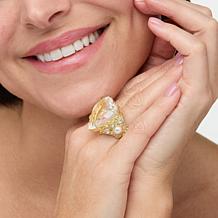 Heidi Daus Winter Heart Goldtone Mixed Stone Ring