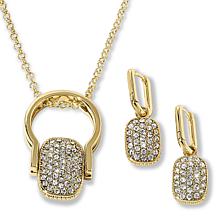 Heidi Daus You're Gonna Flip Pavé Crystal Convertible Jewelry Set