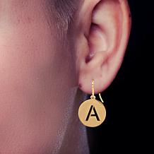 Heights Jewelers Plated Sterling Silver Personalized Disc Earrings