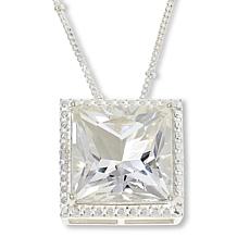 Herkimer Mines 25ct Princess-Cut "Diamond" Quartz 18" Necklace