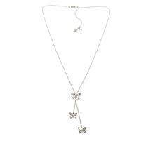 Herkimer Mines "Diamond" Quartz Butterfly Drop Necklace