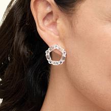 Herkimer Mines "Diamond" Quartz  Endless Circle Earrings