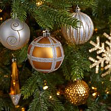 Holiday Shatterproof, 52 Count Christmas Tree Ornament Box Set, 80m...
