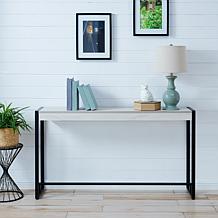 Holly & Martin Macen Narrow Console - Distressed White/Black