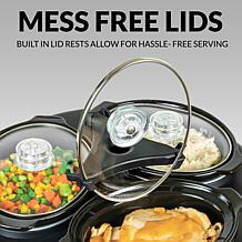 HomeCraft 1.5-Quart Triple Oval Slow Cooker Buffet