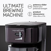HomeCraft 3-Quart Black Café' Ice Iced Coffee and Tea Brewing System