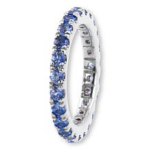House of Ellure 1.5ctw Pink or Blue Sapphire Eternity Band Ring
