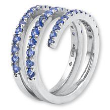 House of Ellure 1.7ctw Pink or Blue Sapphire Wrap Ring