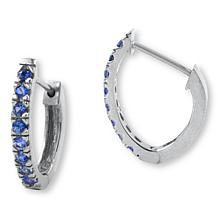 House of Ellure Pink or Blue Sapphire Hoop Earrings